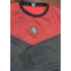 Gorilla Gainz Two Tone Sweatshirt MEN XL Preformance Wear Red Black Long Sleeve